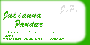 julianna pandur business card